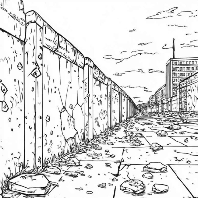 desenhos de muro de berlim para imprimir e colorir pintar 17