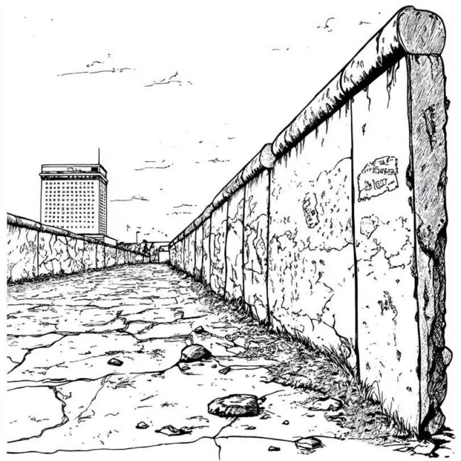 desenhos de muro de berlim para imprimir e colorir pintar 22