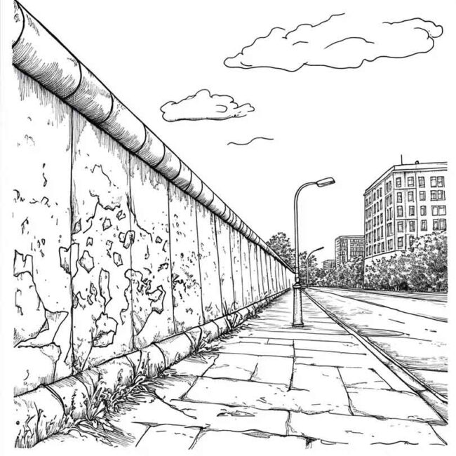 desenhos de muro de berlim para imprimir e colorir pintar 27