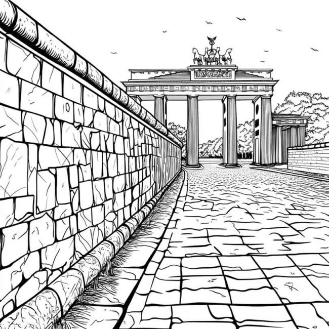 desenhos de muro de berlim para imprimir e colorir pintar 20