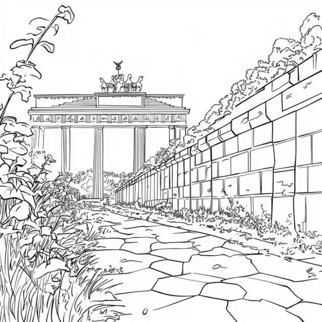 desenhos de muro de berlim para imprimir e colorir pintar 23