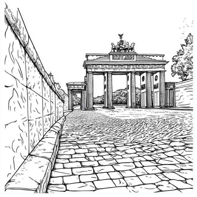 desenhos de muro de berlim para imprimir e colorir pintar 19