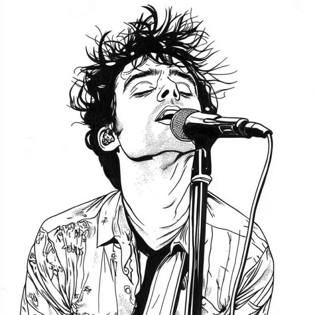 Desenhos da Billie Joe Armstrong para Imprimir e Colorir 8