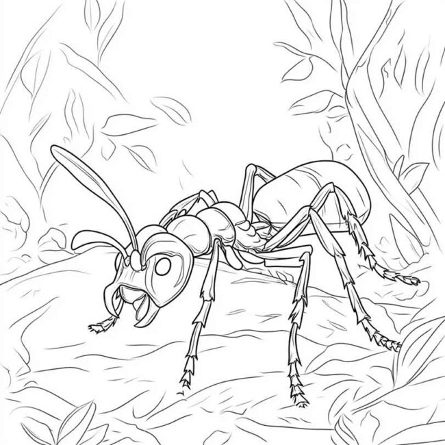 Desenhos de Formiga Sauva para Imprimir e Colorir 8