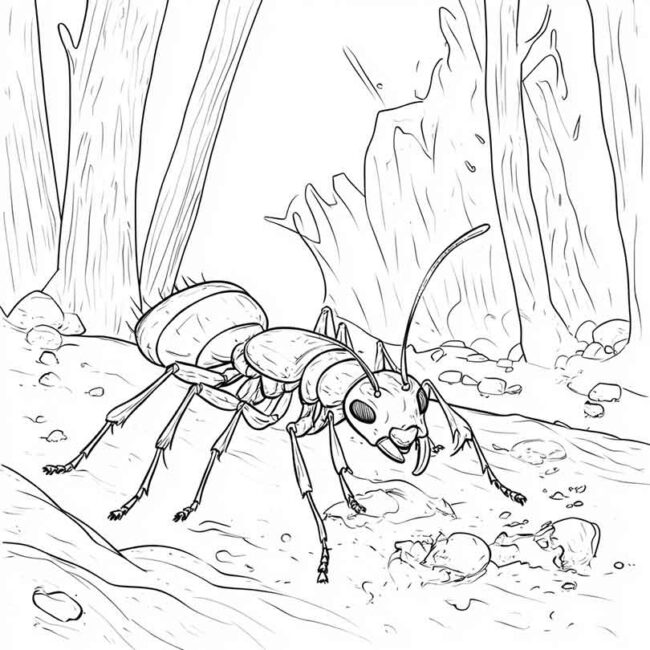 Desenhos de Formiga Sauva para Imprimir e Colorir 6