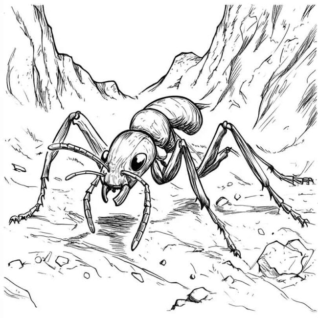 Desenhos de Formiga Sauva para Imprimir e Colorir 3