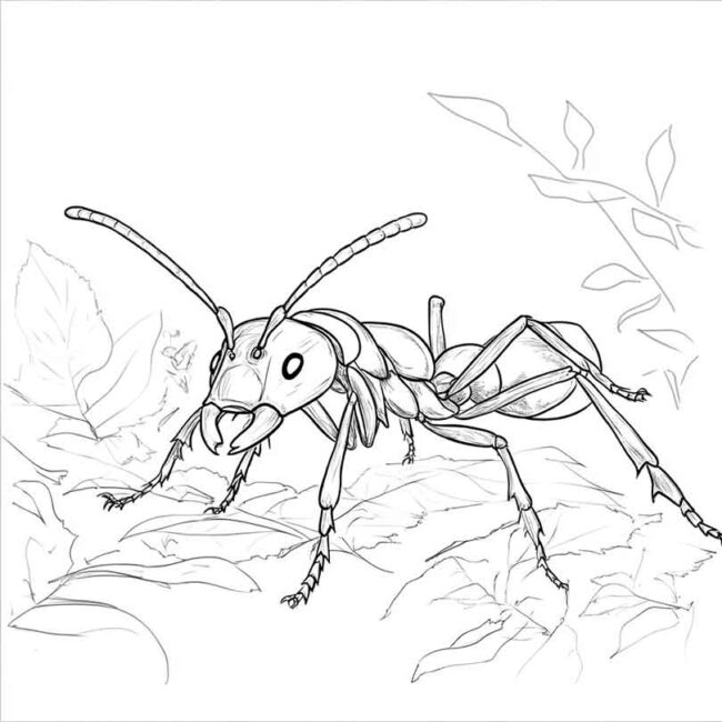 Desenhos de Formiga Sauva para Imprimir e Colorir 18