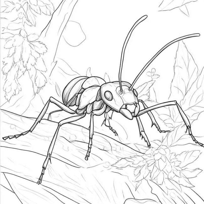 Desenhos de Formiga Sauva para Imprimir e Colorir 1