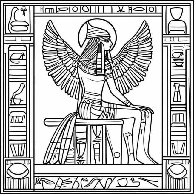 Desenhos de Hieroglifo para Imprimir e Colorir 8