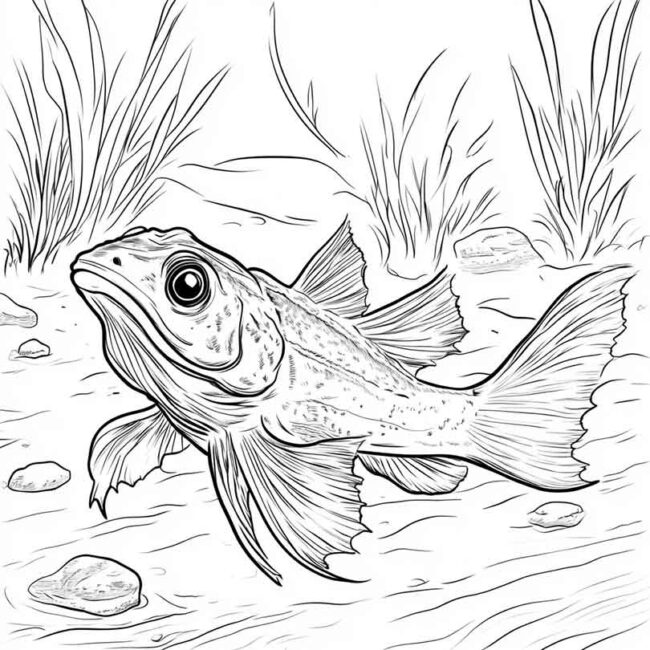 Desenhos de Mudskipper para Imprimir e Colorir 7 Desenhos de Mudskipper para Imprimir e Colorir 7