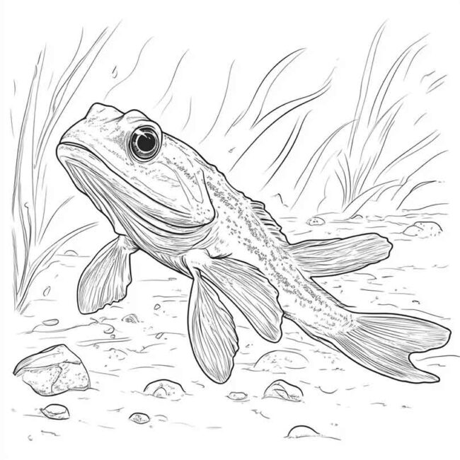 Desenhos de Mudskipper para Imprimir e Colorir 5 Desenhos de Mudskipper para Imprimir e Colorir 5