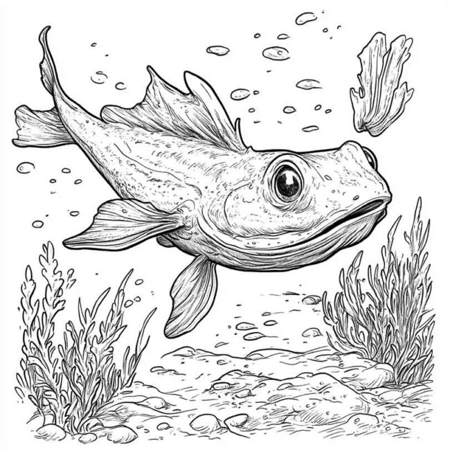 Desenhos de Mudskipper para Imprimir e Colorir 4 Desenhos de Mudskipper para Imprimir e Colorir 4