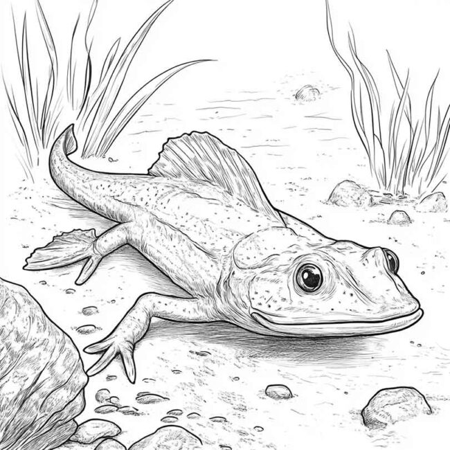 Desenhos de Mudskipper para Imprimir e Colorir 2 Desenhos de Mudskipper para Imprimir e Colorir 2