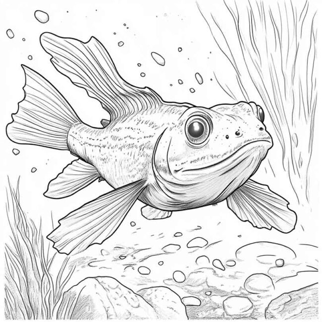 Desenhos de Mudskipper para Imprimir e Colorir 8 Desenhos de Mudskipper para Imprimir e Colorir 8