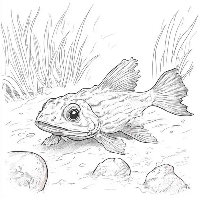 Desenhos de Mudskipper para Imprimir e Colorir 1 Desenhos de Mudskipper para Imprimir e Colorir 1