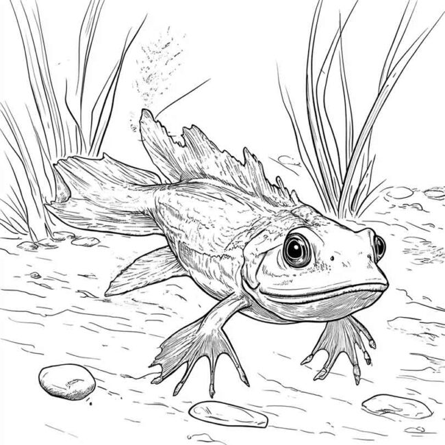 Desenhos de Mudskipper para Imprimir e Colorir 18 Desenhos de Mudskipper para Imprimir e Colorir 18