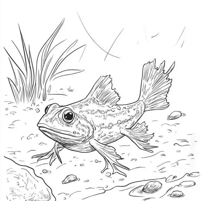 Desenhos de Mudskipper para Imprimir e Colorir 13 Desenhos de Mudskipper para Imprimir e Colorir 13