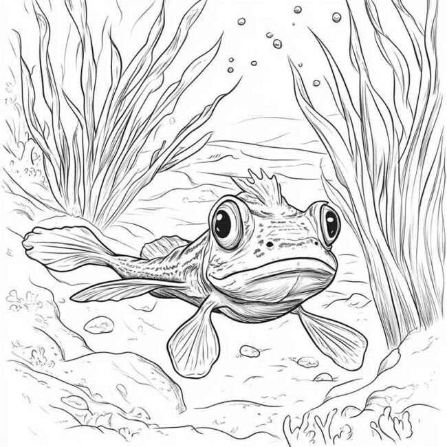 Desenhos de Mudskipper para Imprimir e Colorir 17 Desenhos de Mudskipper para Imprimir e Colorir 17