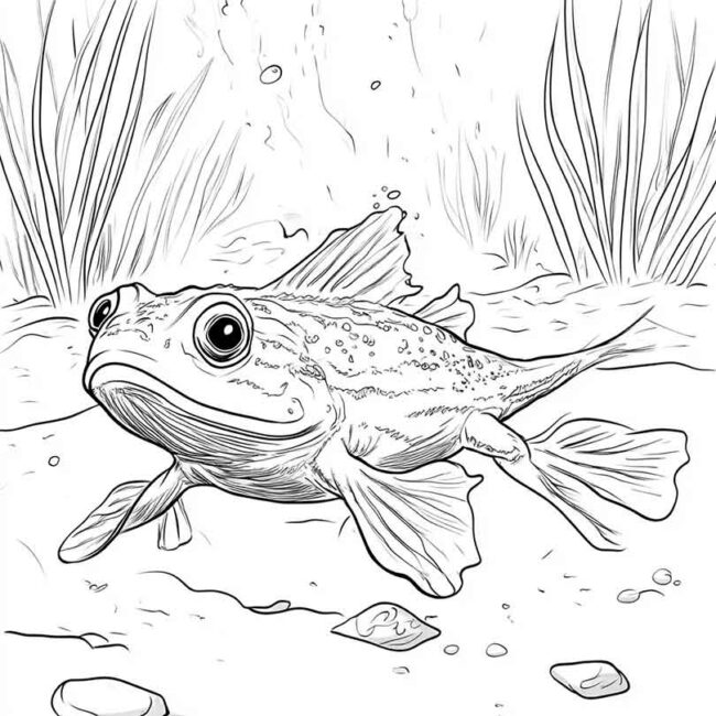 Desenhos de Mudskipper para Imprimir e Colorir 11 Desenhos de Mudskipper para Imprimir e Colorir 11