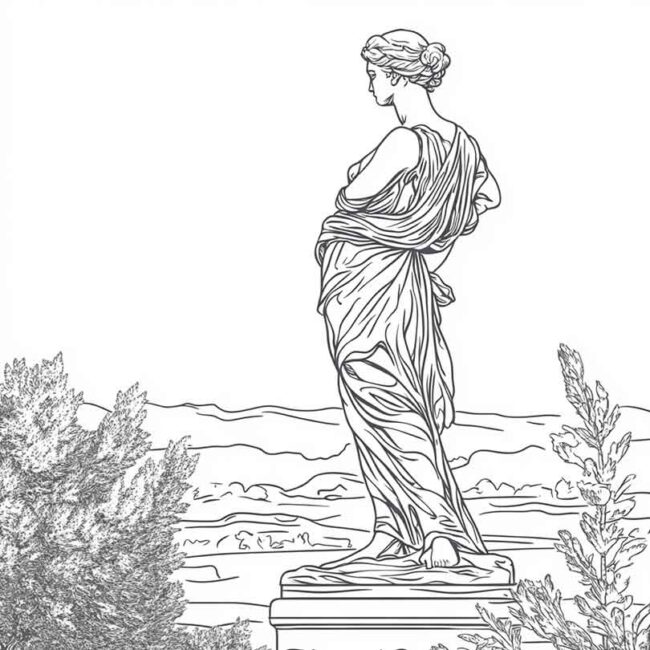Desenhos de Venus de Milo para Imprimir e Colorir 8