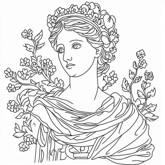 Desenhos de Venus de Milo para Imprimir e Colorir 9