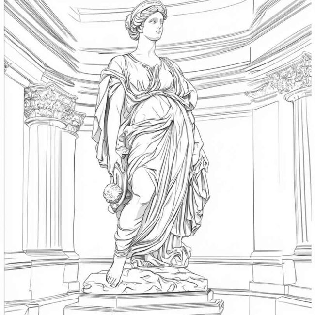 Desenhos de Venus de Milo para Imprimir e Colorir 6