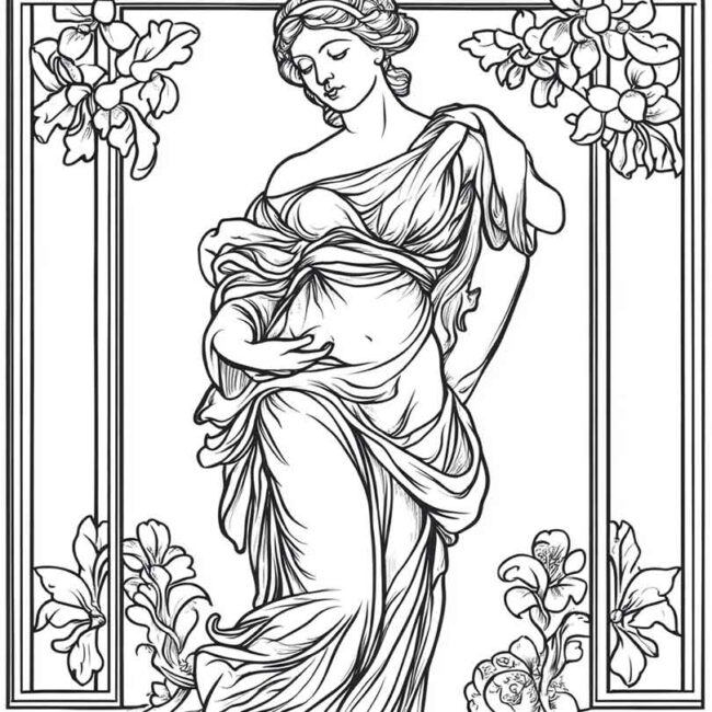 Desenhos de Venus de Milo para Imprimir e Colorir 7
