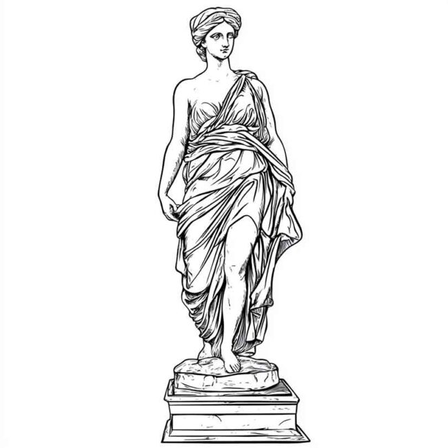 Desenhos de Venus de Milo para Imprimir e Colorir 22