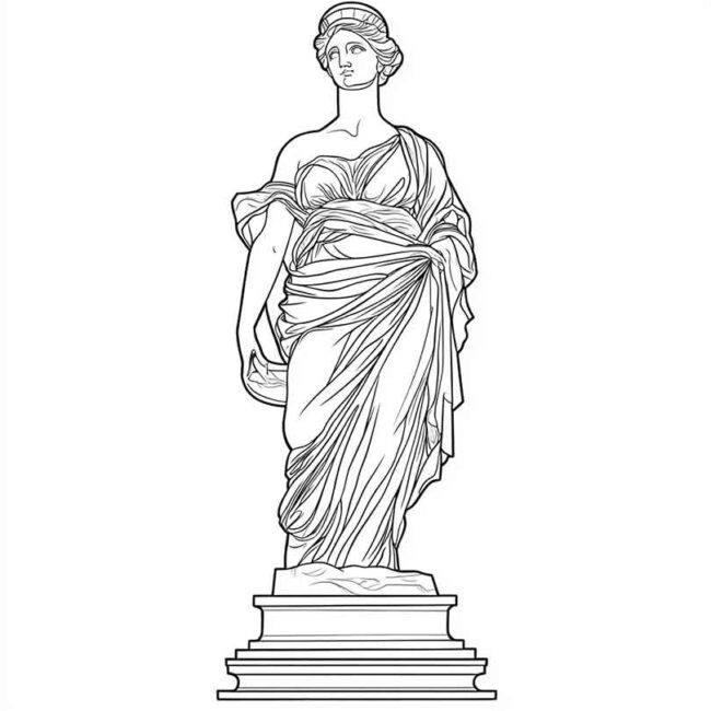 Desenhos de Venus de Milo para Imprimir e Colorir 23