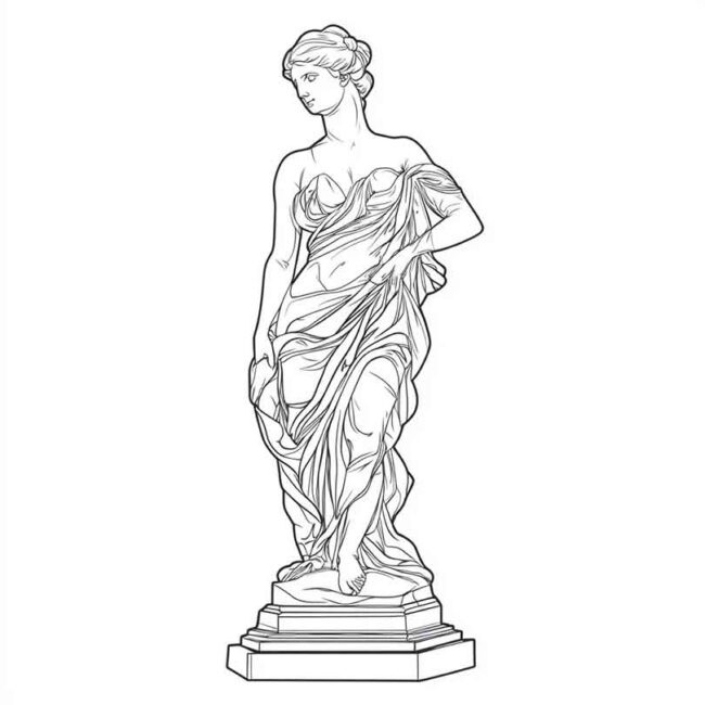 Desenhos de Venus de Milo para Imprimir e Colorir 24