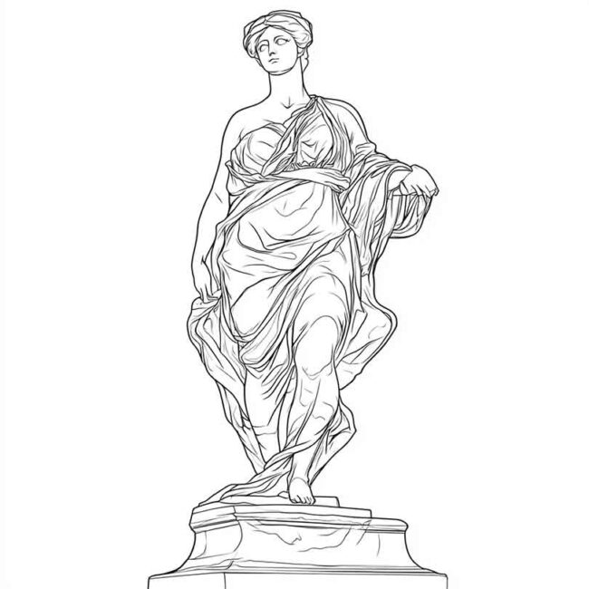 Desenhos de Venus de Milo para Imprimir e Colorir 21