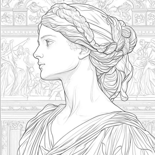 Desenhos de Venus de Milo para Imprimir e Colorir 3