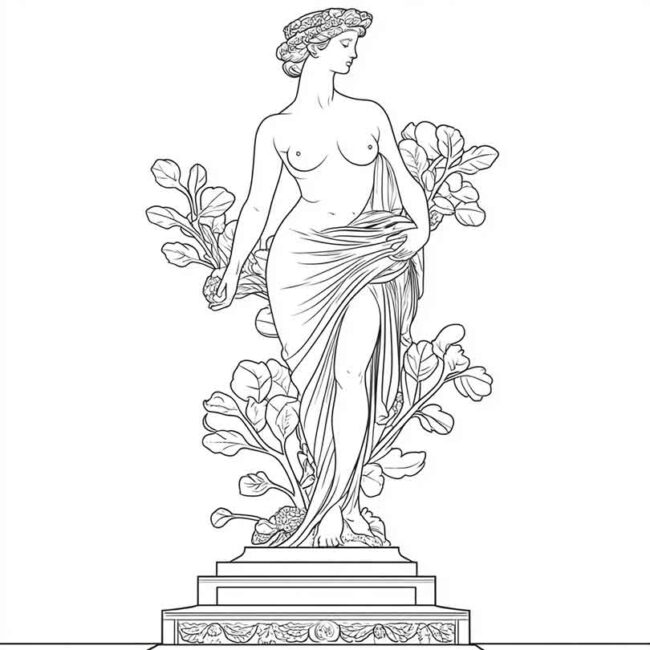 Desenhos de Venus de Milo para Imprimir e Colorir 20