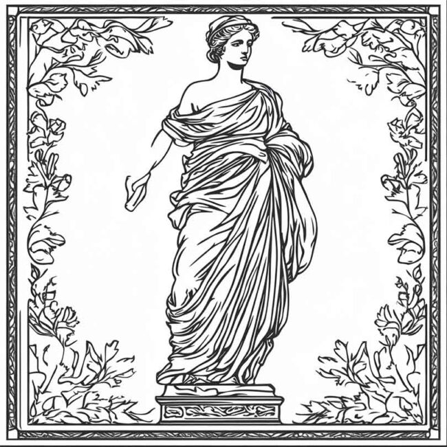 Desenhos de Venus de Milo para Imprimir e Colorir 4