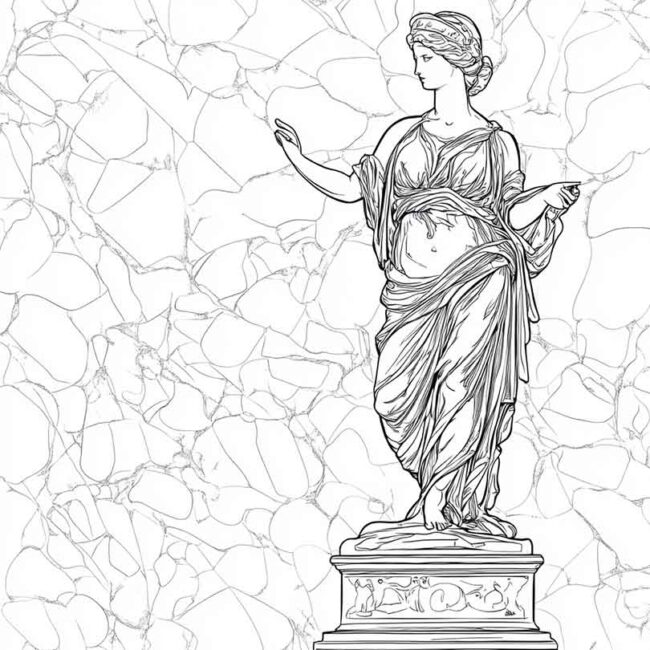 Desenhos de Venus de Milo para Imprimir e Colorir 5