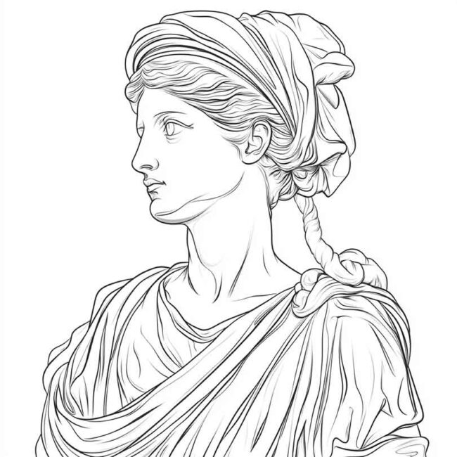 Desenhos de Venus de Milo para Imprimir e Colorir 13