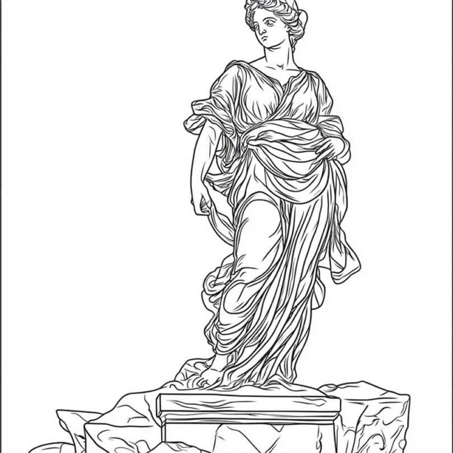 Desenhos de Venus de Milo para Imprimir e Colorir 19