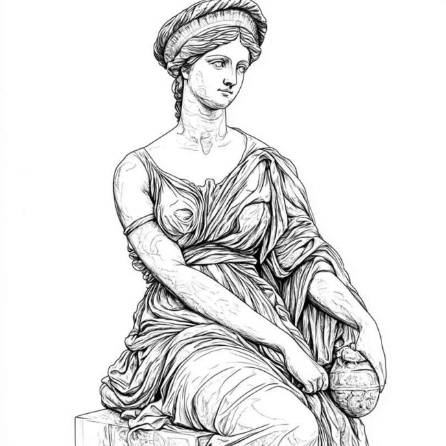 Desenhos de Venus de Milo para Imprimir e Colorir 10