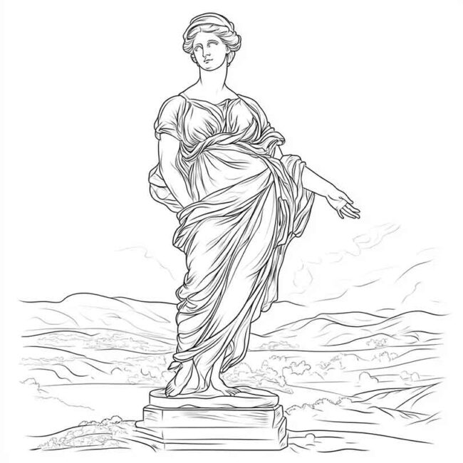 Desenhos de Venus de Milo para Imprimir e Colorir 17