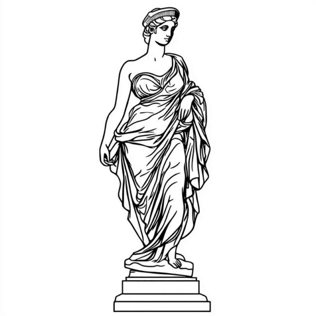 Desenhos de Venus de Milo para Imprimir e Colorir 1