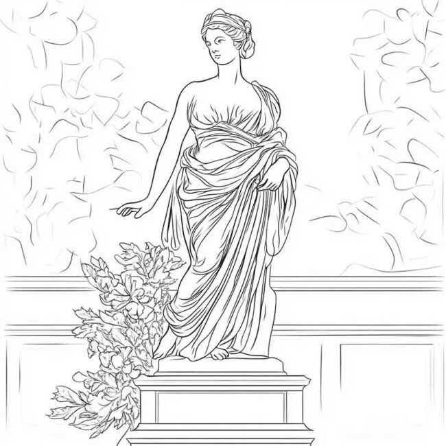 Desenhos de Venus de Milo para Imprimir e Colorir 12