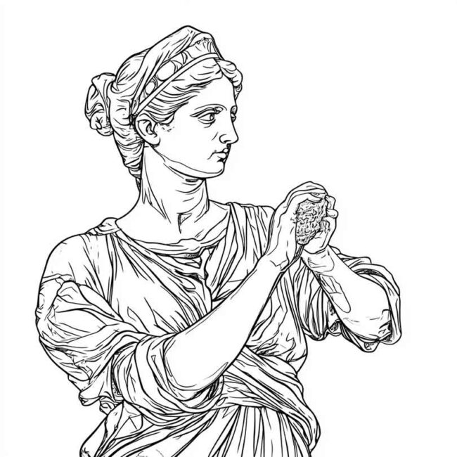 Desenhos de Venus de Milo para Imprimir e Colorir 14