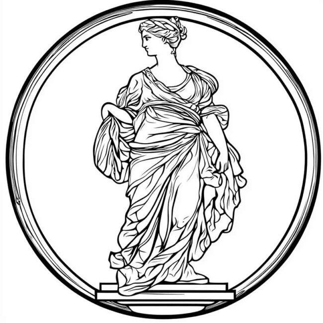 Desenhos de Venus de Milo para Imprimir e Colorir 16