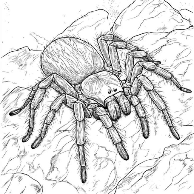 desenhos de tarantulas para imprimir e colorir pintar 8