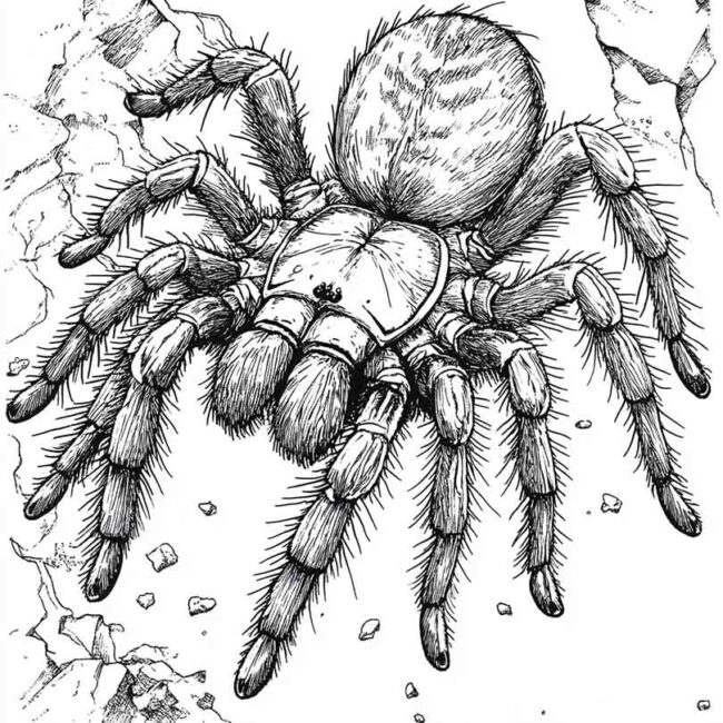 desenhos de tarantulas para imprimir e colorir pintar 5