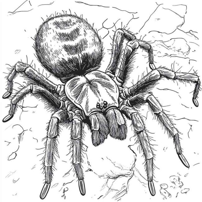 desenhos de tarantulas para imprimir e colorir pintar 11
