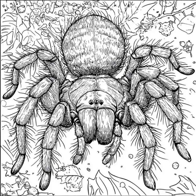 desenhos de tarantulas para imprimir e colorir pintar 3