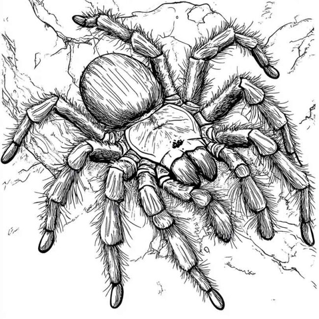desenhos de tarantulas para imprimir e colorir pintar 32
