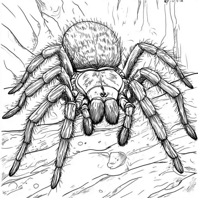 desenhos de tarantulas para imprimir e colorir pintar 1