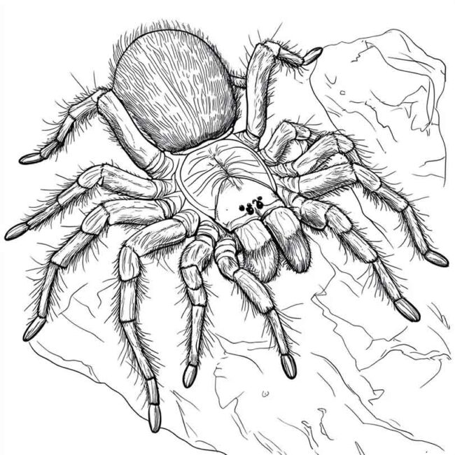 desenhos de tarantulas para imprimir e colorir pintar 22